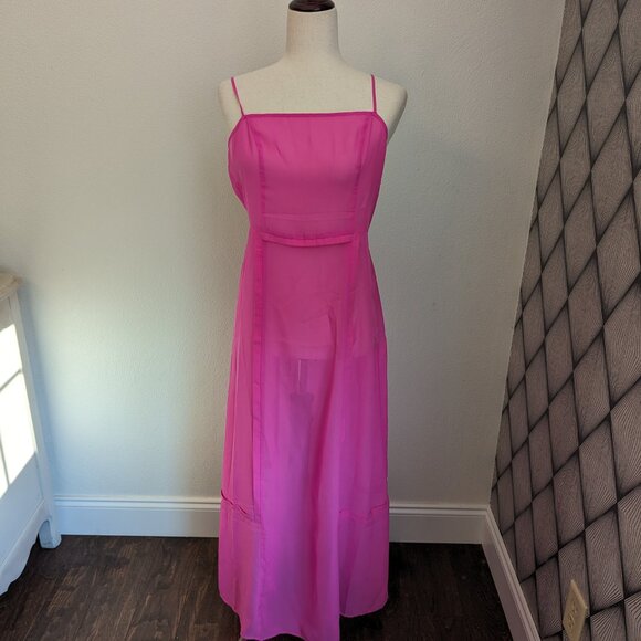 Anthropologie Sheer Paneled Midi Dress - Picture 4 of 11